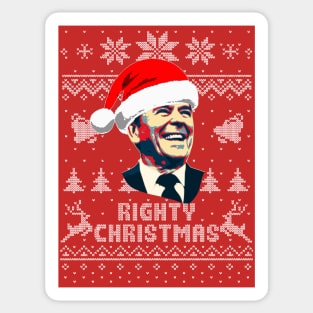 Ronald Reagan Righty Christmas Sticker